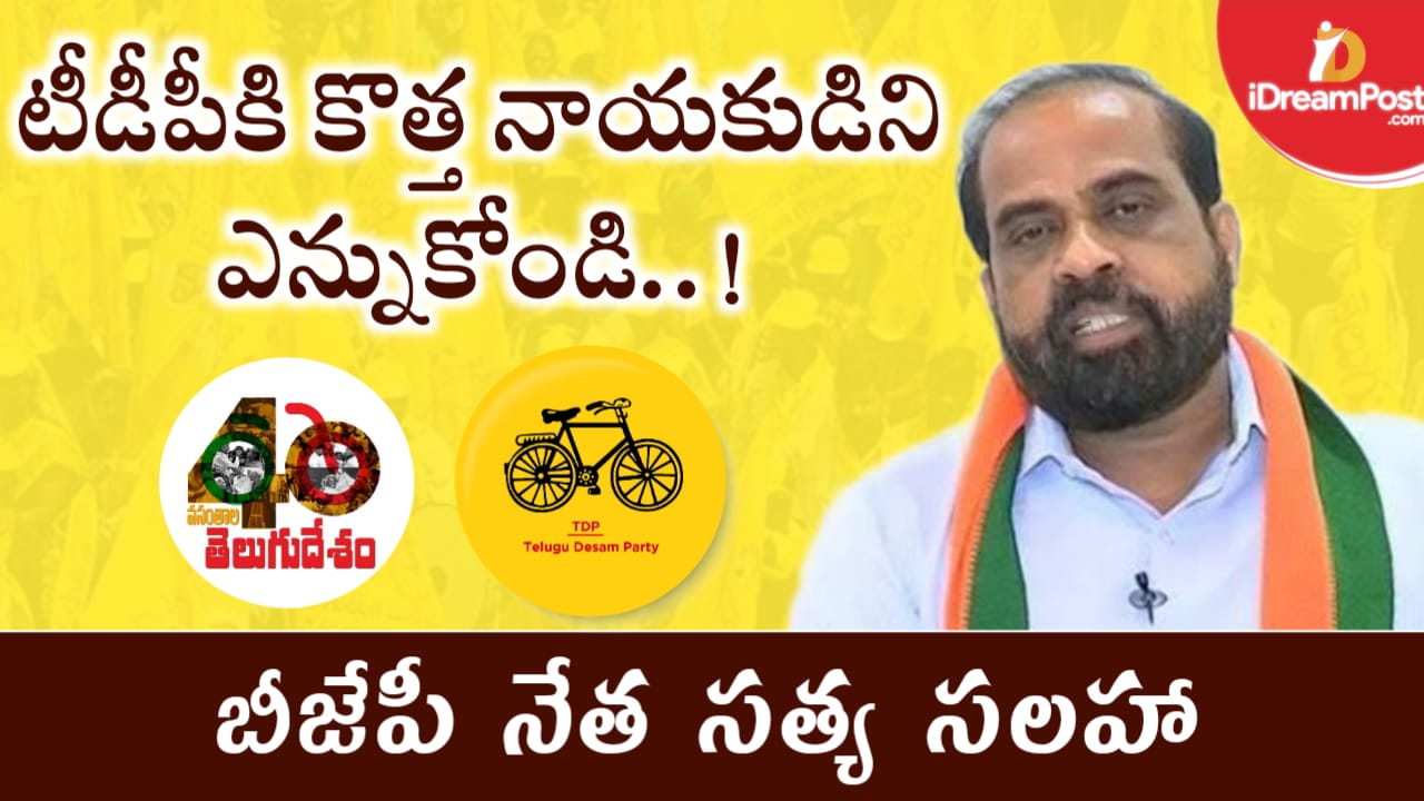 సిఎం పదవికి బాబు అయోగ్యుడా ?! మరి సత్యకుమార్ సలహా పాటిస్తారా ?