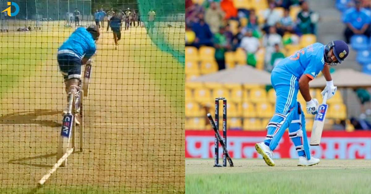 IND vs PAK: అచ్చం ప్రాక్టీస్‌లోలానే రోహిత్ అవుట్! వీడియో వైరల్
