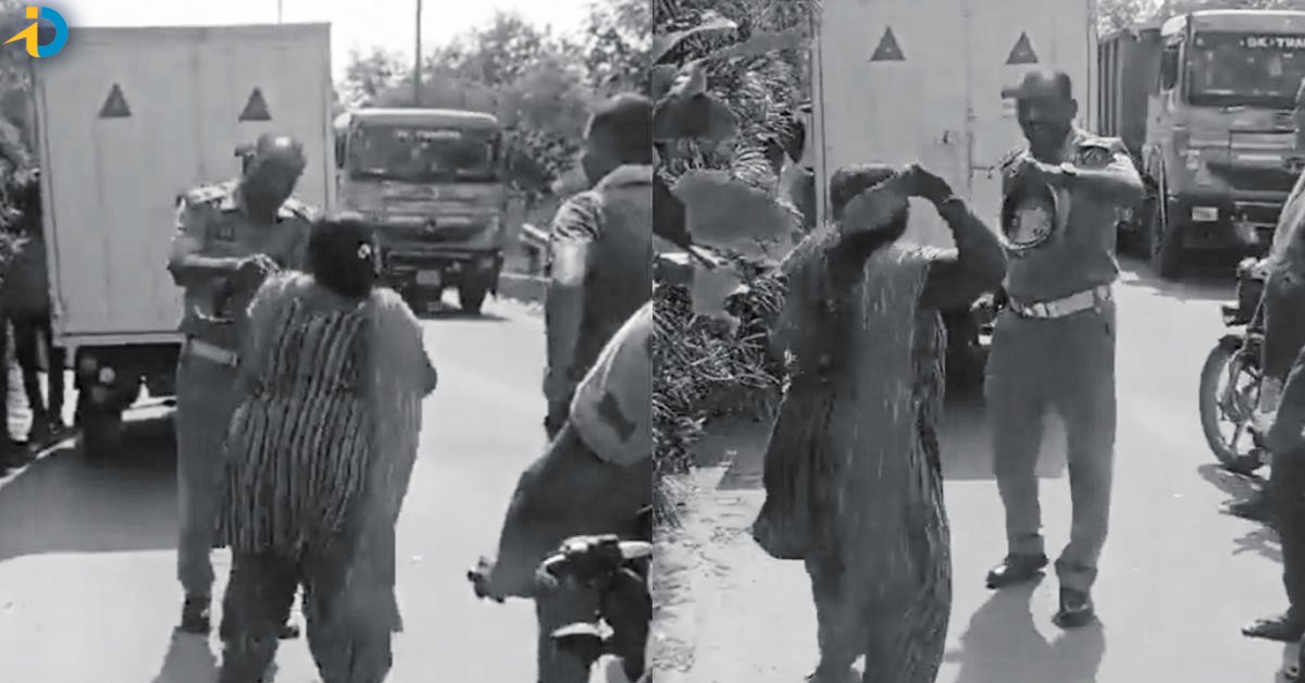 వీడియో: ట్రాఫిక్ పోలీస్ పై మహిళా ఆటో డ్రైవర్ వీరంగం!