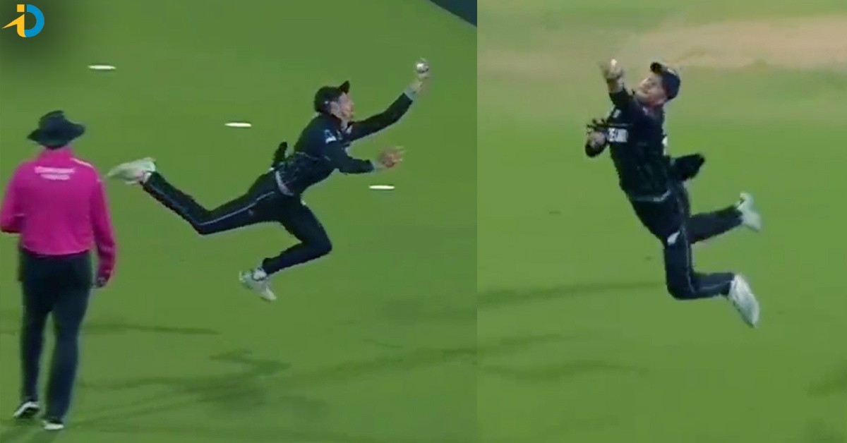 NZ vs AFG మ్యాచ్.. మిచెల్ సాంట్నర్ మెరుపు క్యాచ్! వీడియో వైరల్..