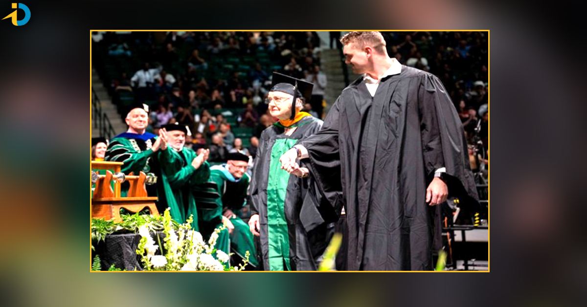 old lady completed her post graduation