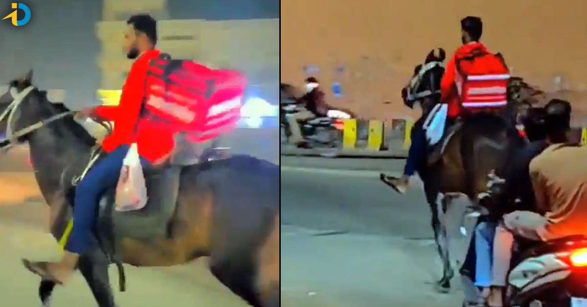 Food delivery on horse in Hyderabad