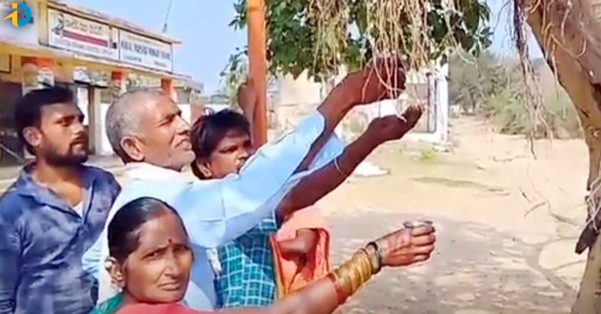 TS: చెట్టు నుంచి వస్తున్న ఈ తీర్థం తాగి ఏం కోరుకున్న జరుగుతుందంటా!