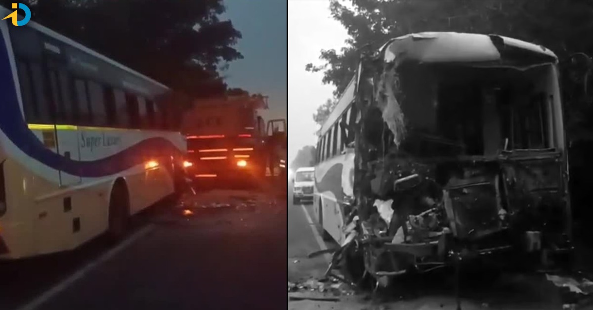 TSRTC Bus Accident: నెల్లూరు: లారీని ఢీ కొట్టిన TSRTC బస్సు.. ఇద్దరి మృతి