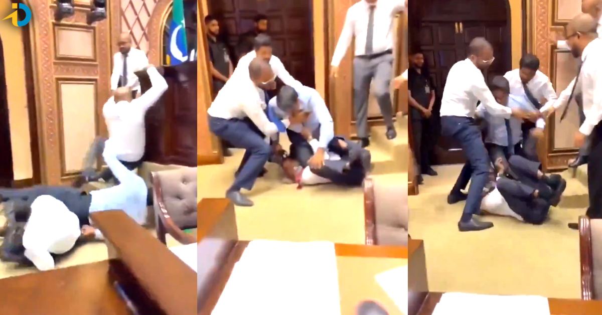 fight in maldives parliment