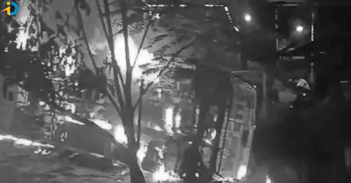 fire accident in bus