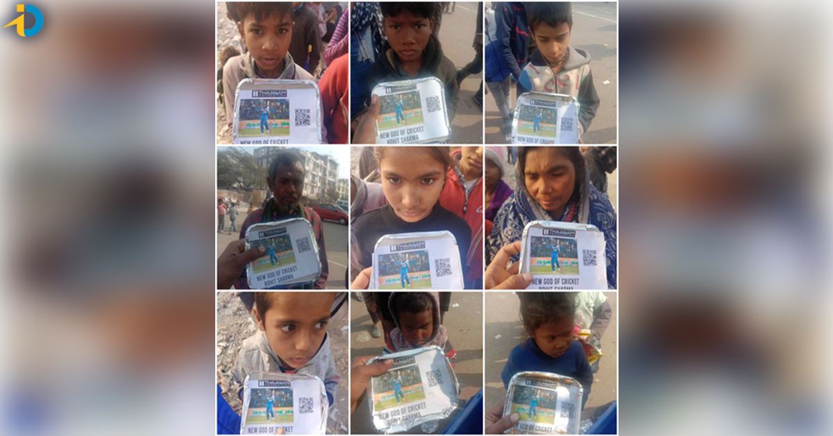 rohit fans supply food packets