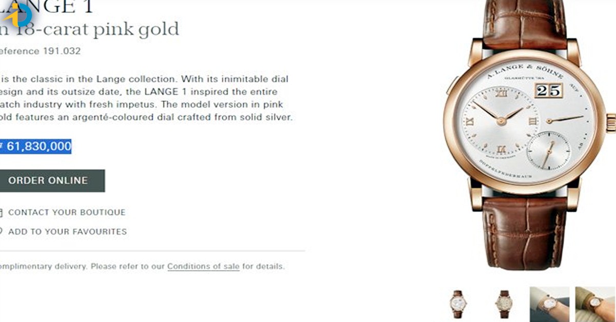 The price of this watch is so many lakhs