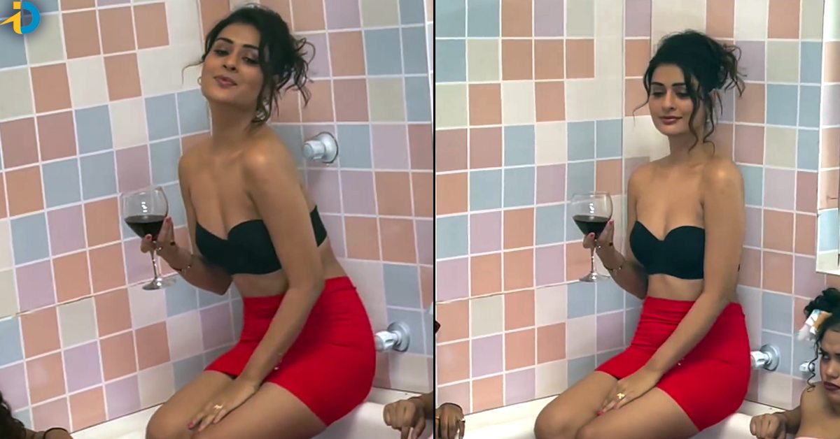 Payal is taking medicine in the bathtub