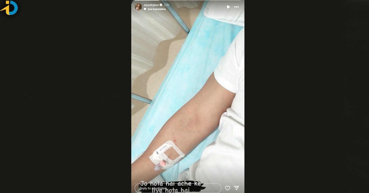 The actor was hospitalized