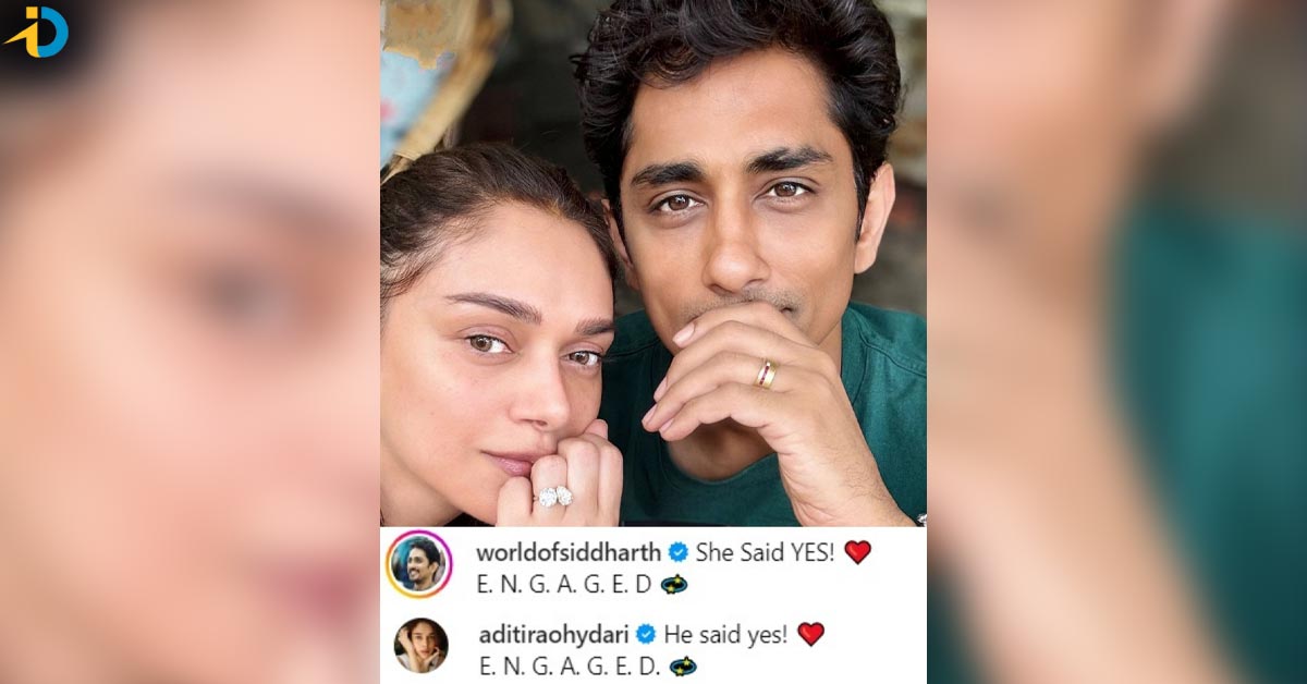 siddarth-aditi engagement