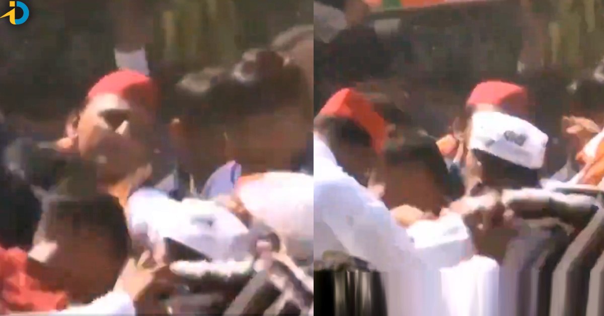 వీడియో: ప్రచార ర్యాలీలో సొంత పార్టీ కార్యకర్తల్ని నెట్టేసిన మాజీ CM