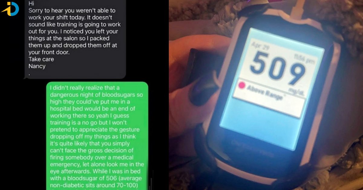 The boss fired the woman because she had diabetes