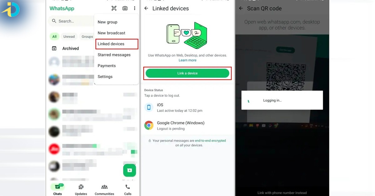 Whatsapp delete massages