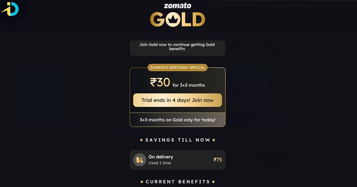 Zomato gold offer