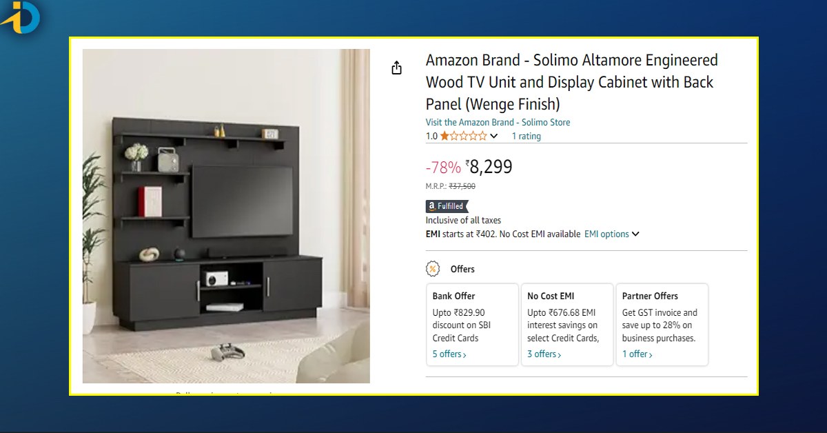 37 thousand TV unit for 7500 rupees 