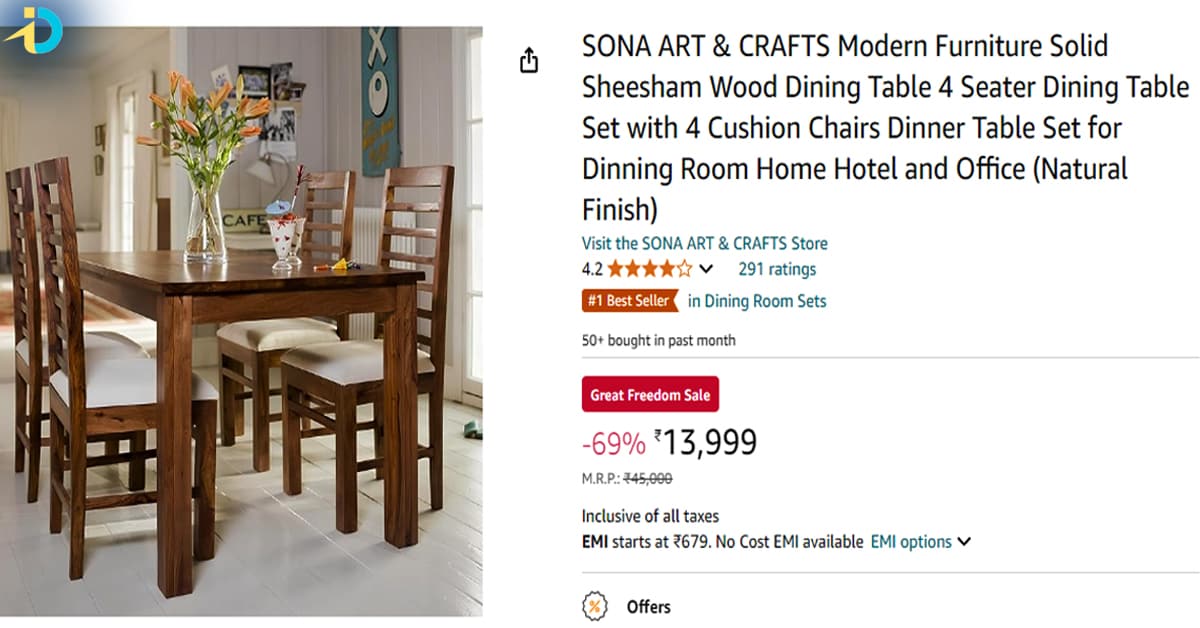 Dining table just 13 thousand