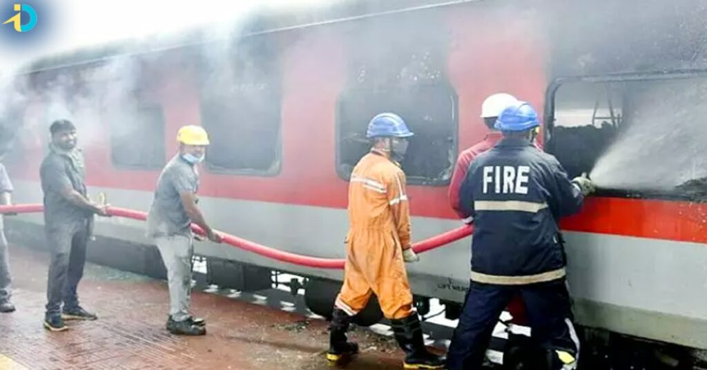 Fire accident in another train AP