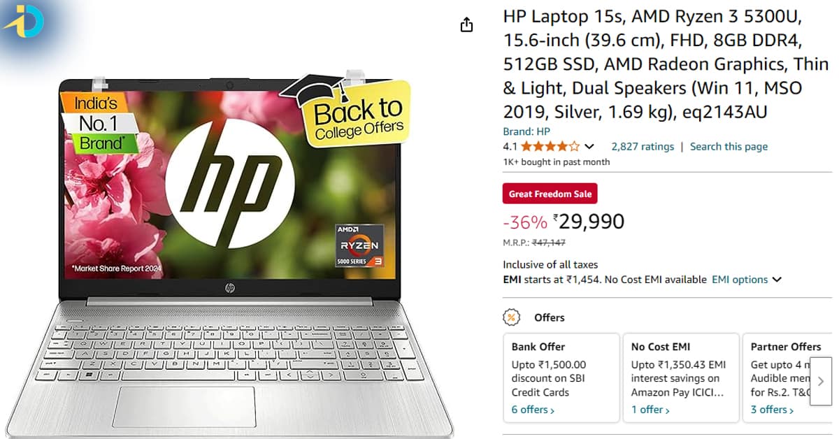 HP laptop for 29 thousand