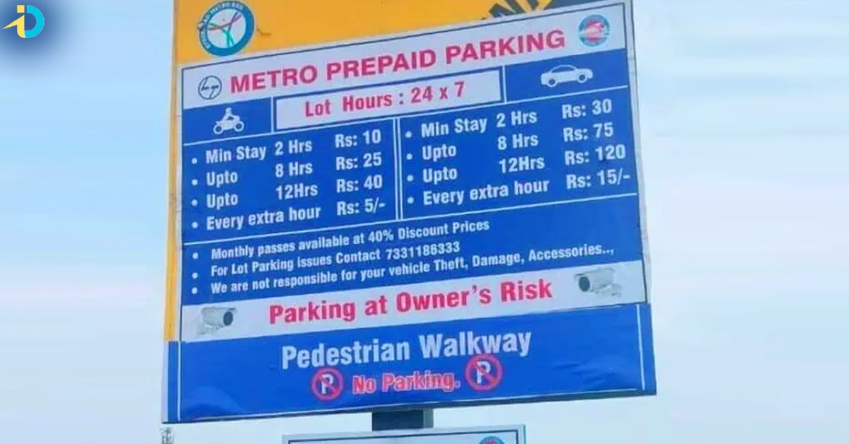 Hyderabad metro parking charges