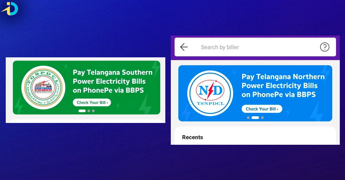 Power bills paying in phone pe