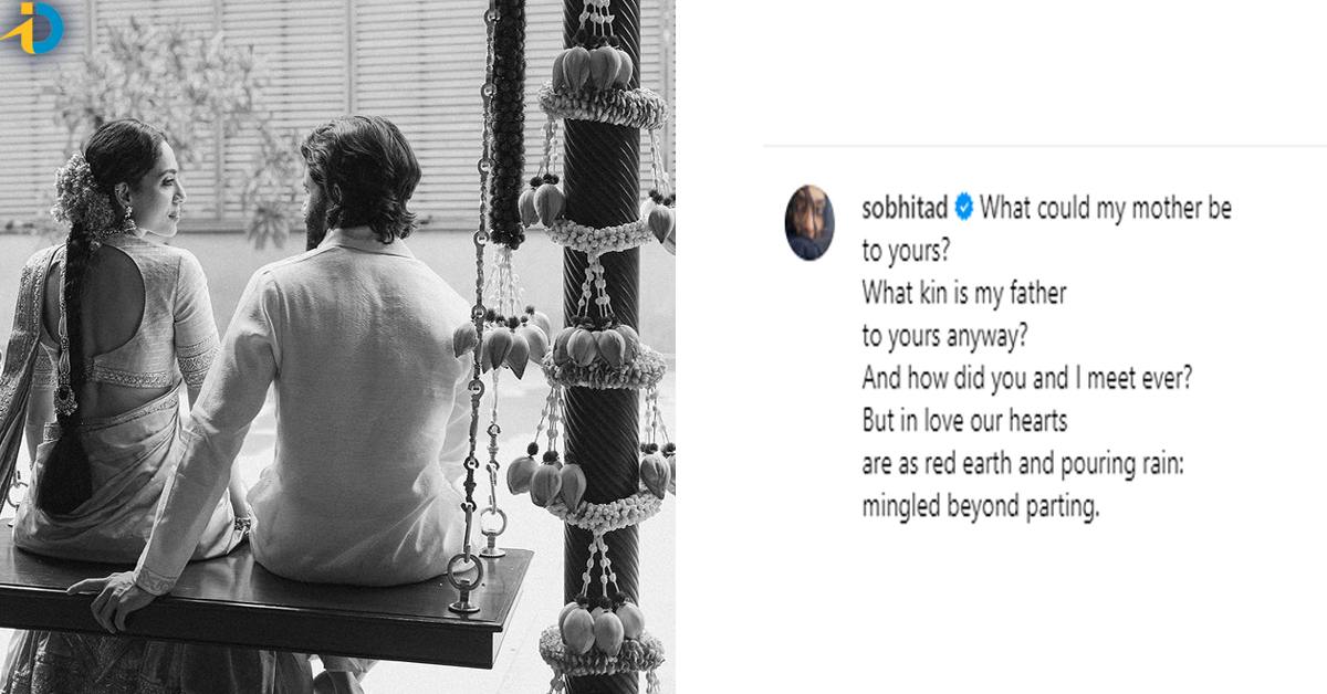 Shobhita's first post after engagement