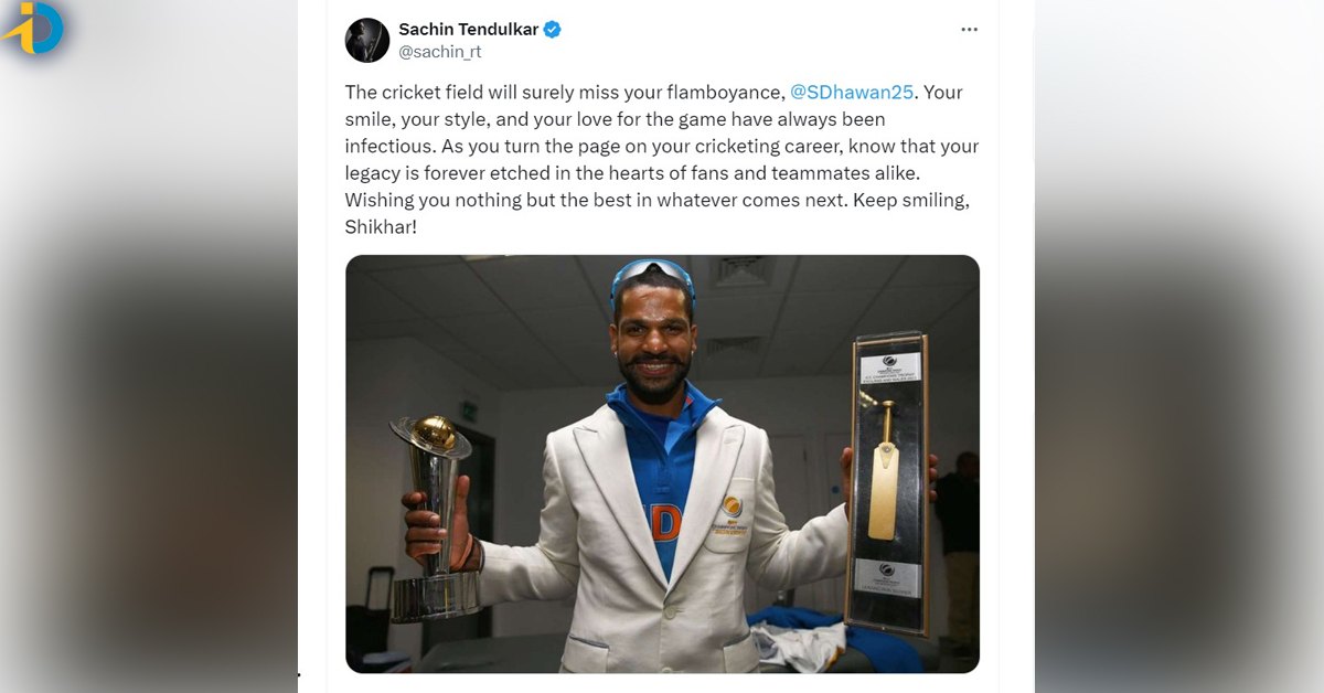 sachin emotional about dhawan
