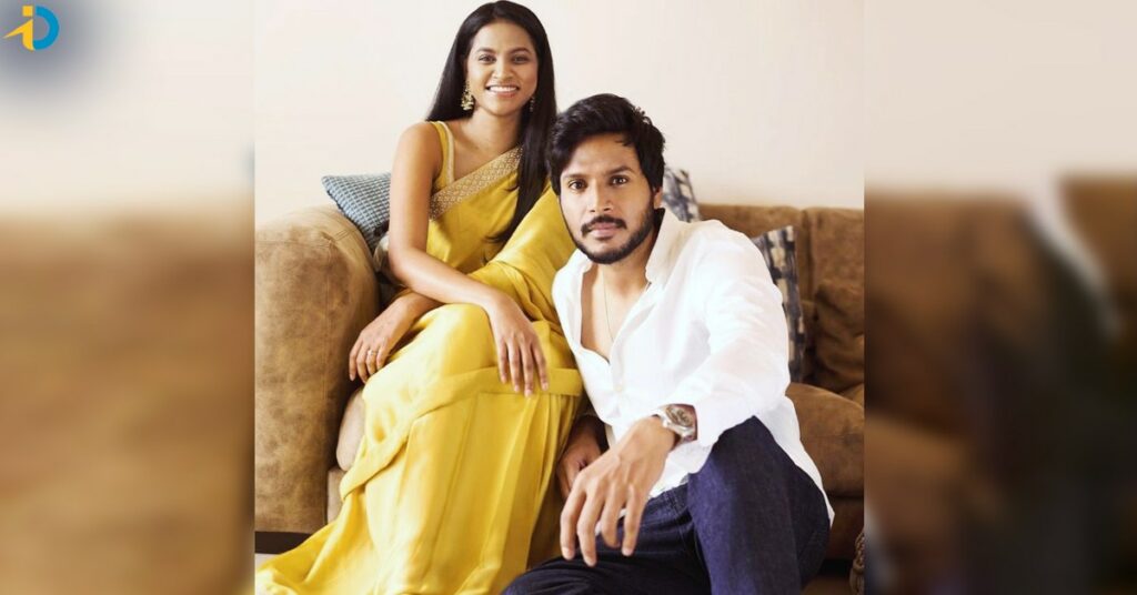 sundeep kishan with his sister