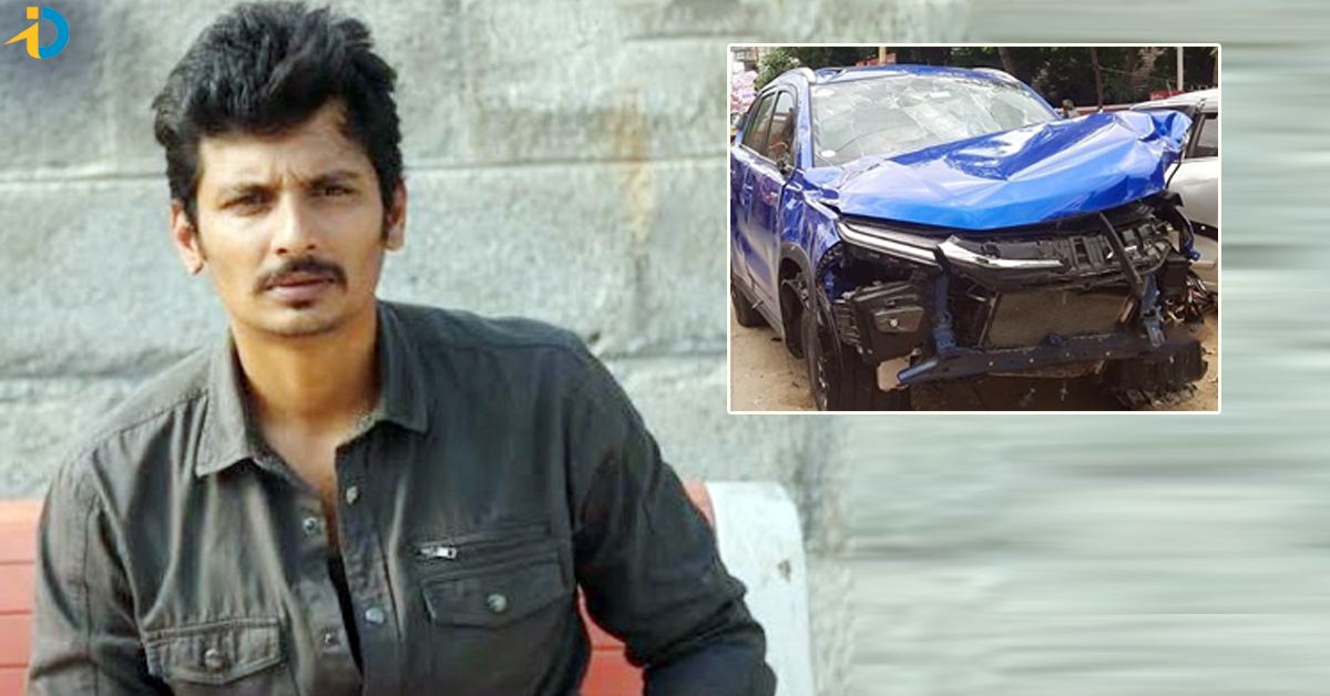 బ్రేకింగ్: హీరో జీవా కారుకు ప్రమాదం..